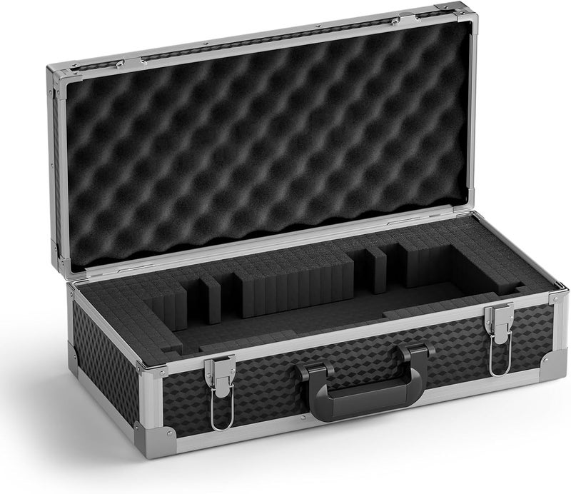 Phenyx Pro Large Size Carrying Case, Customizable Pre-Diced Foam, Aluminum Alloy Sturdy Build, Suitable for Wireless Mic System Storage & Camera Gear Transportation - Image 1